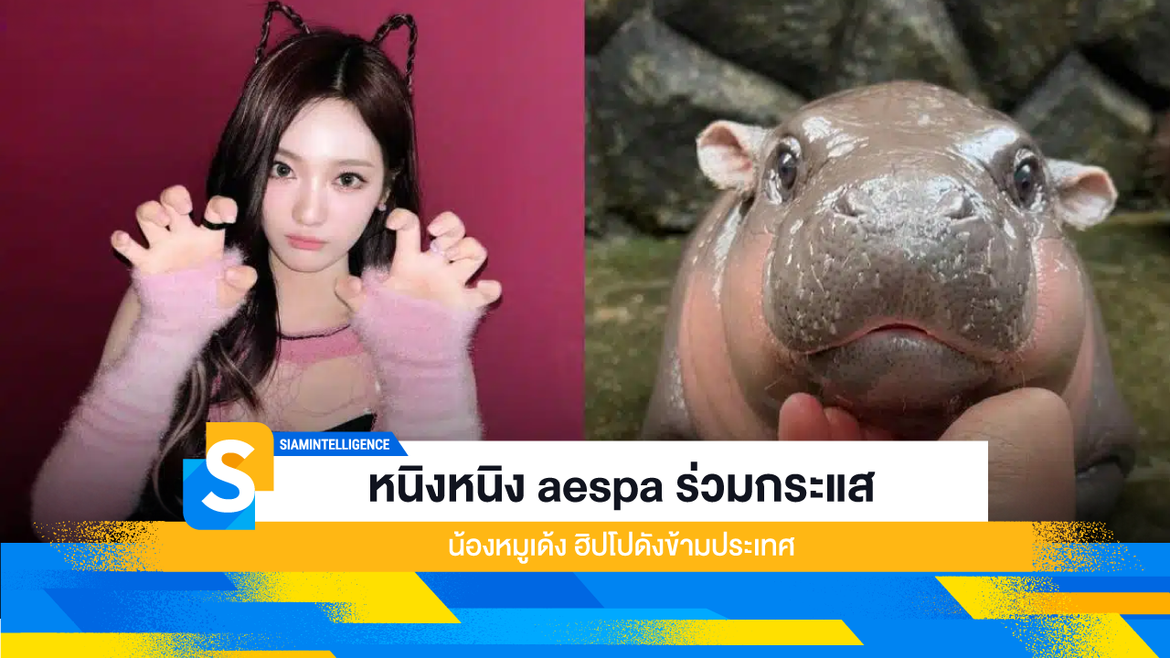 หนิงหนิง aespa ร่วมกระแสน้องหมูเด้ง ฮิปโปดังข้ามประเทศ