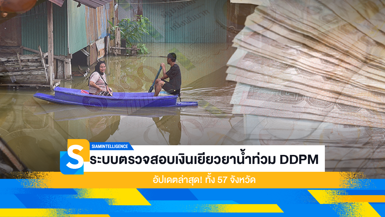 อัปเดตล่าสุด! ระบบตรวจสอบเงินเยียวยาน้ำท่วม DDPM ทั้ง 57 จังหวัด
