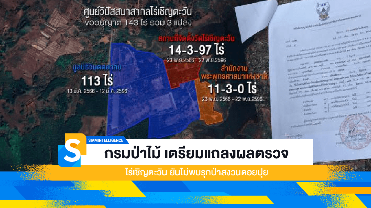 กรมป่าไม้ เตรียมแถลงผลตรวจไร่เชิญตะวัน ยันไม่พบรุกป่าสงวนดอยปุย
