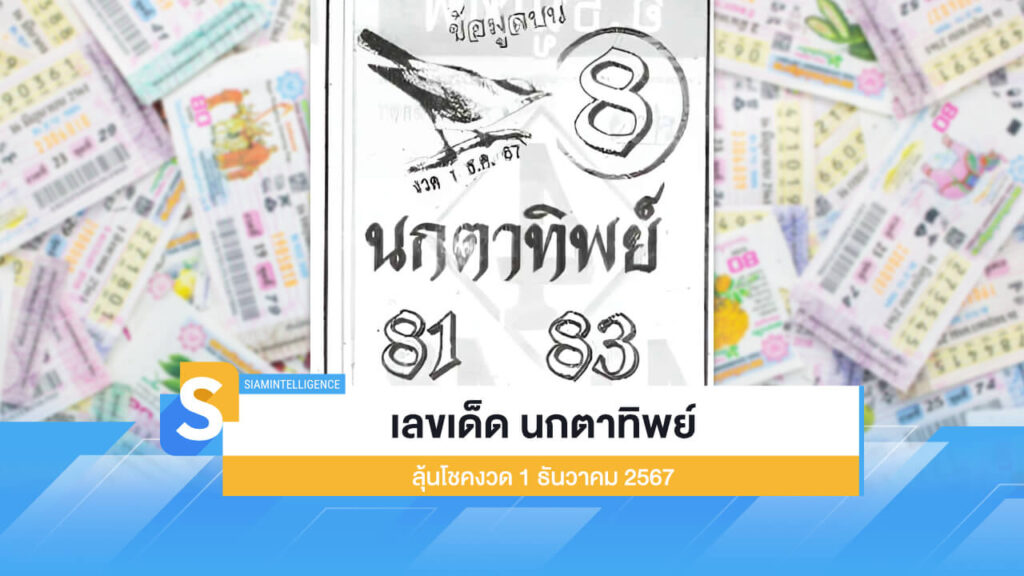 เลขเด็ด นกตาทิพย์ ลุ้นโชคงวด 1 ธันวาคม 2567 ตามให้ไว