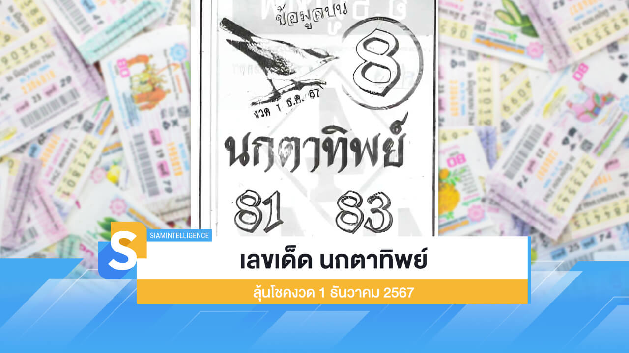 เลขเด็ด นกตาทิพย์ ลุ้นโชคงวด 1 ธันวาคม 2567 ตามให้ไว