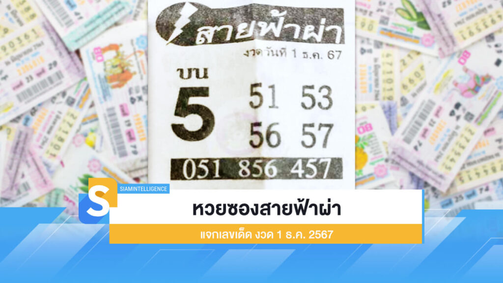 หวยซองสายฟ้าผ่า แจกเลขเด็ด งวด 1 ธ.ค. 2567 แนวทางงวดนี้