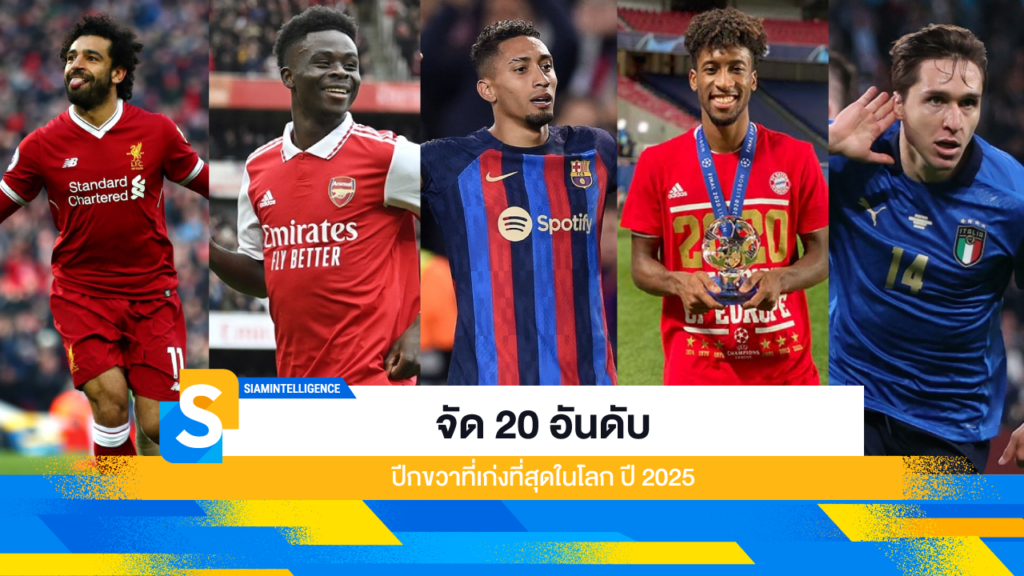 จัด 20 อันดับ ปีกขวาที่เก่งที่สุดในโลก ปี 2025