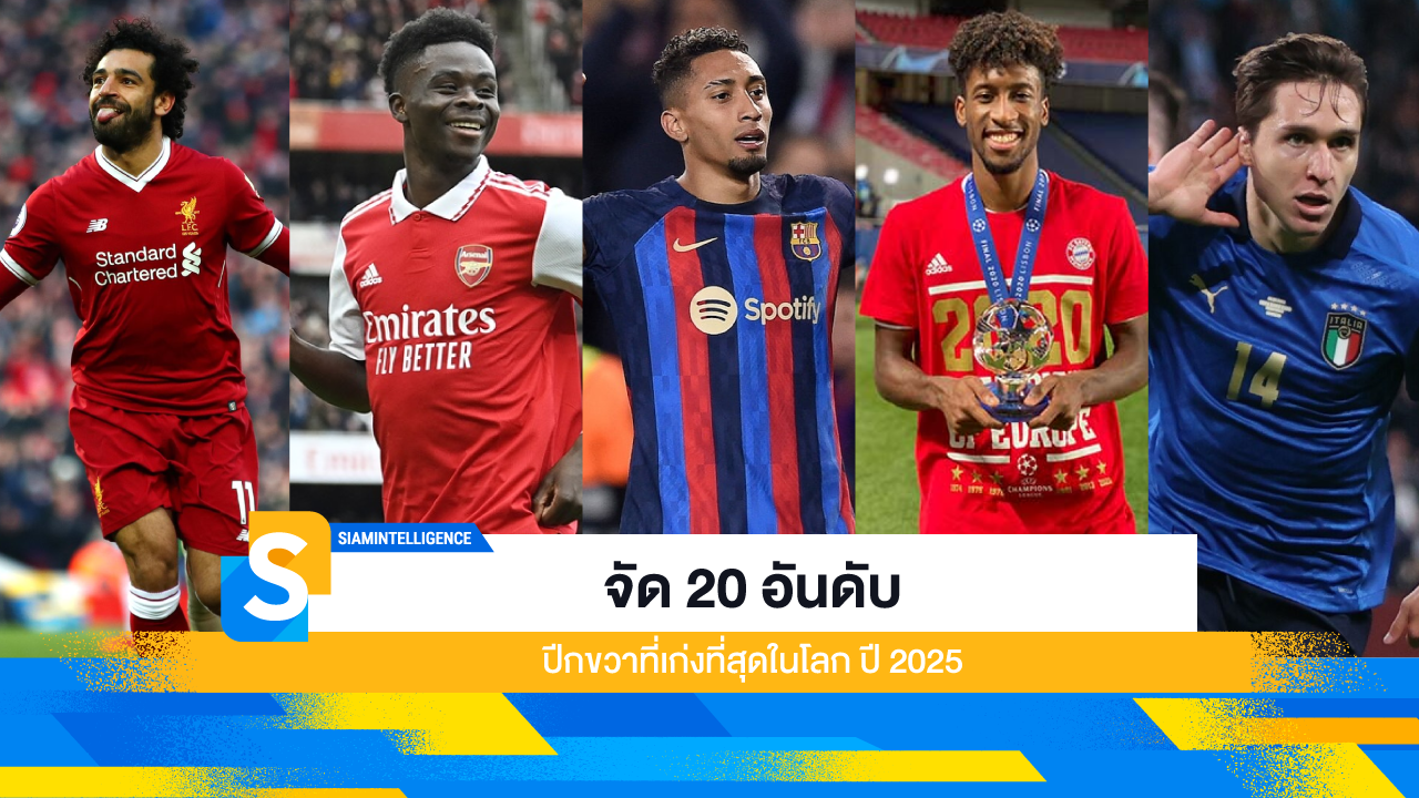 จัด 20 อันดับ ปีกขวาที่เก่งที่สุดในโลก ปี 2025