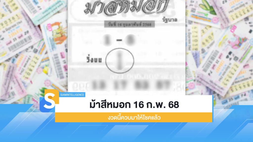 โพยหวย ม้าสีหมอก 16 ก.พ. 68 งวดนี้ควบมาให้โชคแล้ว