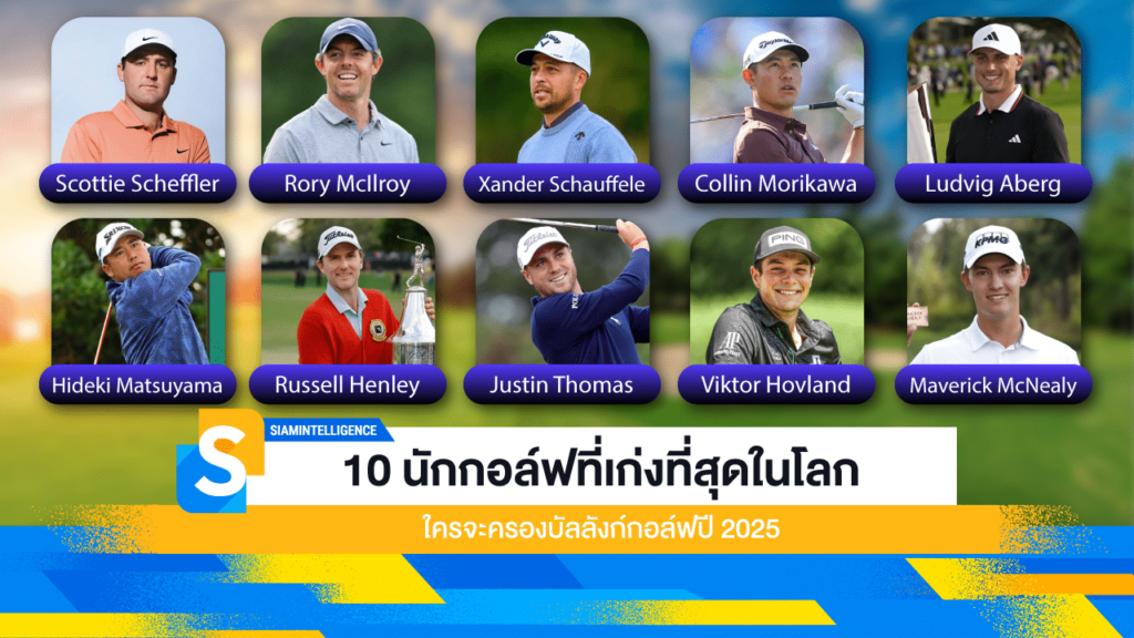 10 นักกอล์ฟที่เก่งที่สุดในโลก
