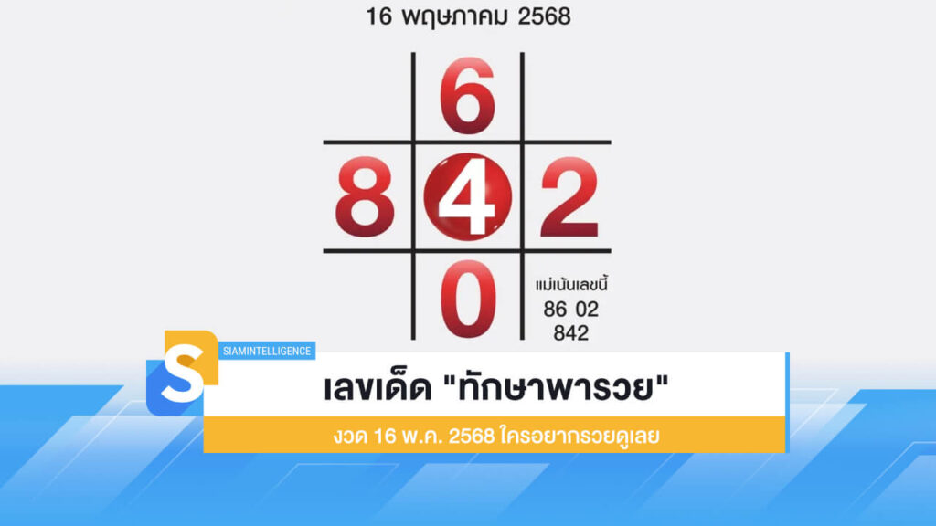 เลขเด็ด "ทักษาพารวย" งวด 16 พ.ค. 2568 ใครอยากรวยดูเลย