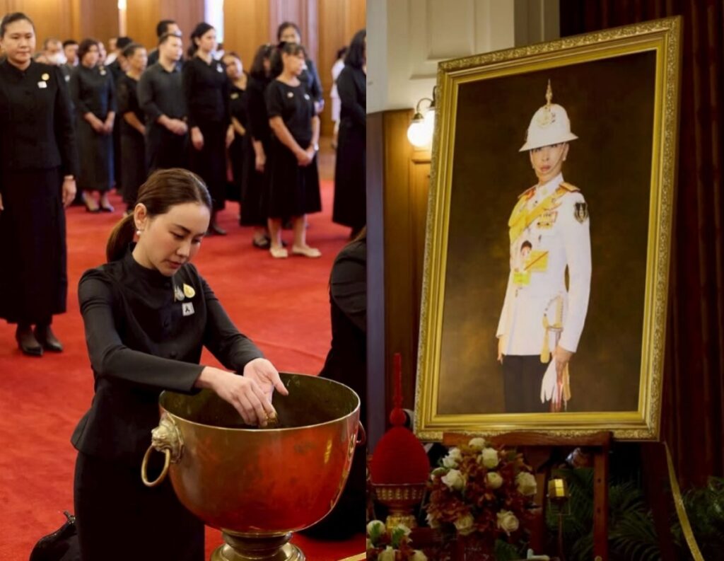นาเดีย นำศิษย์เก่าราชินี ร่วมถวายน้ำสรงพระศพ