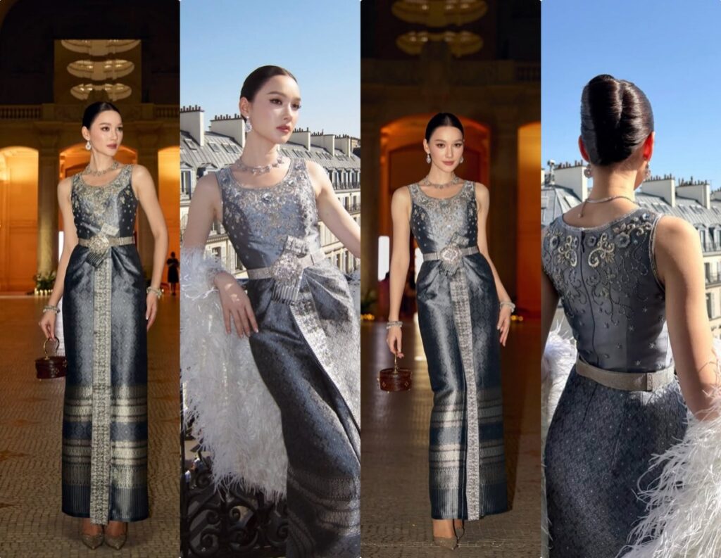เดียร์น่า ฟลีโป สวยสง่าในชุดไทยดุสิต ณ ปารีส